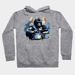 Gorilla playing drums Hoodie